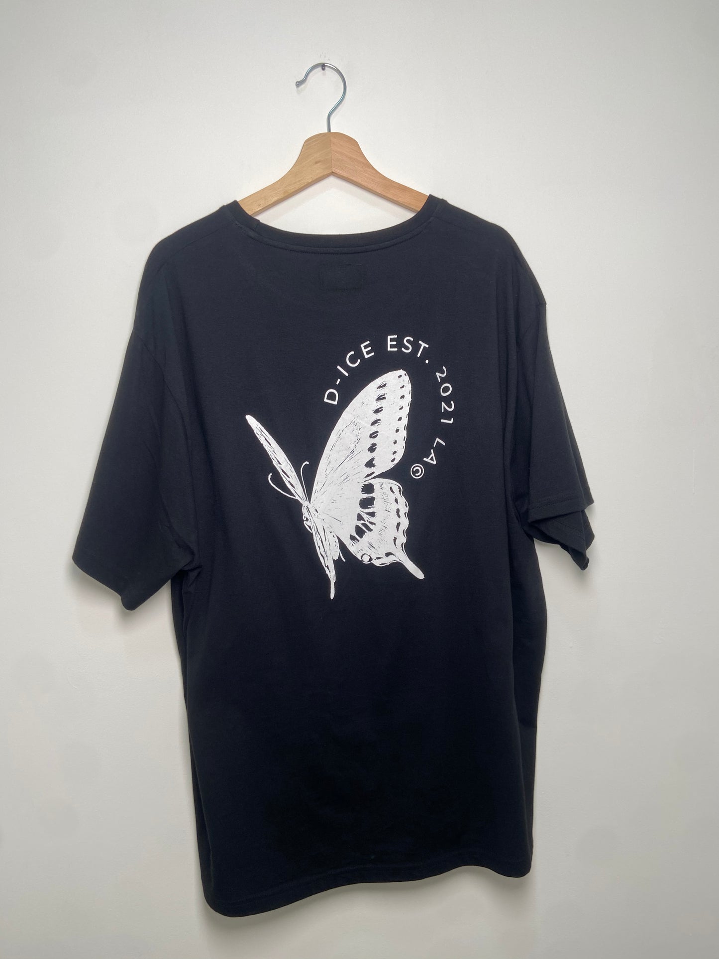 D-ICE Butterfly oversized T in Black