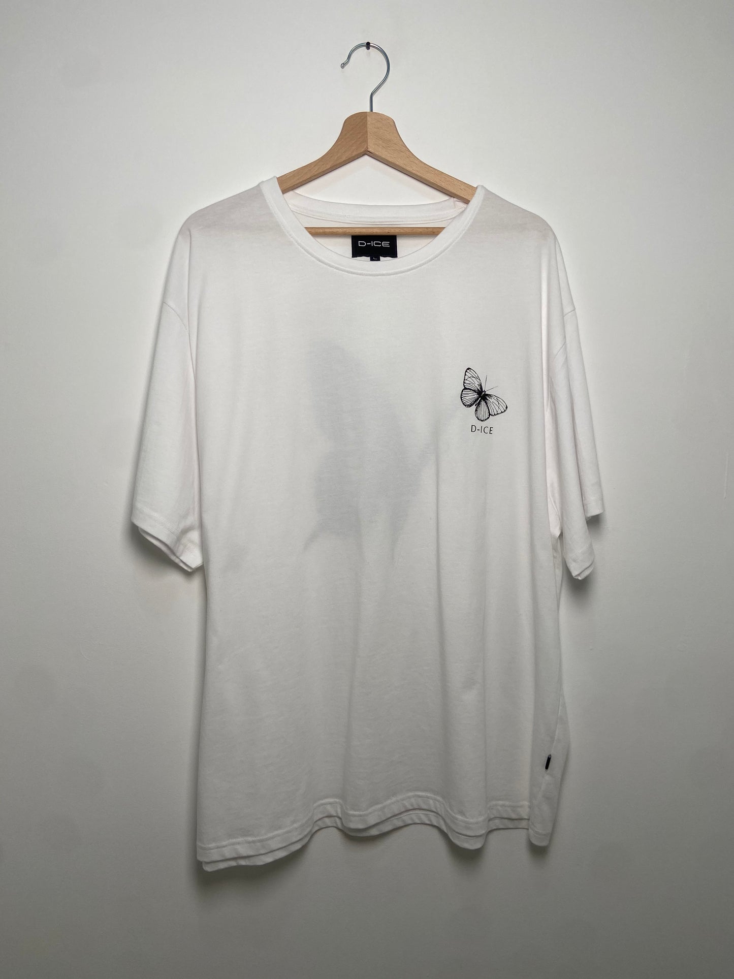 D-ICE Butterfly oversized T in White