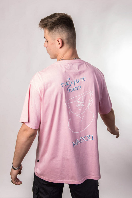 D-ICE MMXXI oversized T in Washed Pink