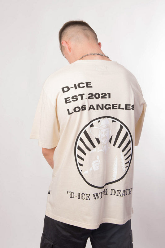 D-ICE Cowboy oversized T in Beige