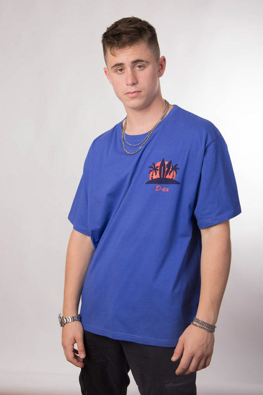 D-ICE Surf oversized T in Royal Blue