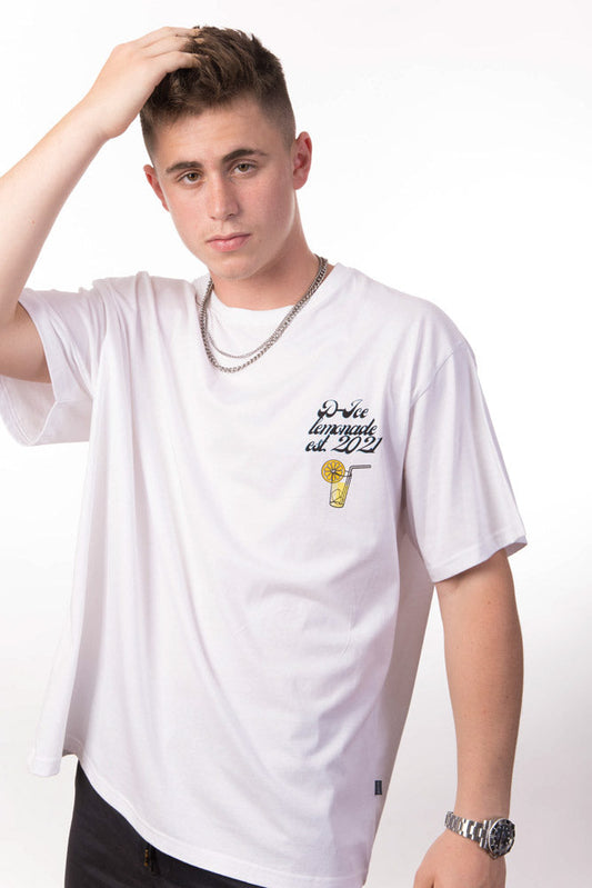 D-ICE Lemonade oversized T in White